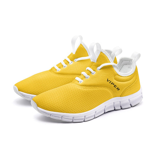 VIPER SHOES STYLE 54TF Dark Yellow Unisex Sneakers – Lightweight Breathable Mesh City Shoes with Lace-Up Fit, Arch Support & EVA Sole