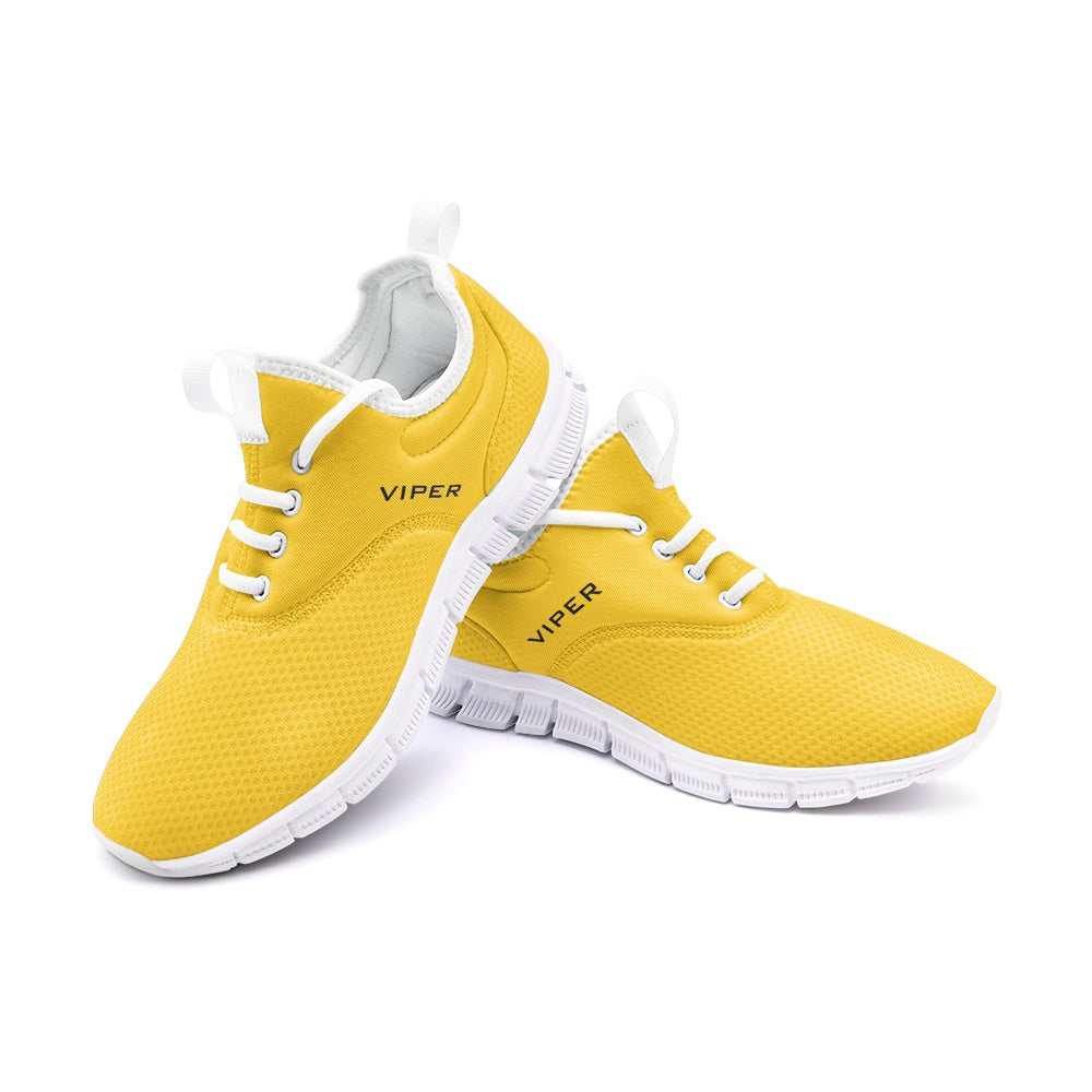 VIPER SHOES STYLE 54TF Dark Yellow Unisex Sneakers – Lightweight Breathable Mesh City Shoes with Lace-Up Fit, Arch Support & EVA Sole