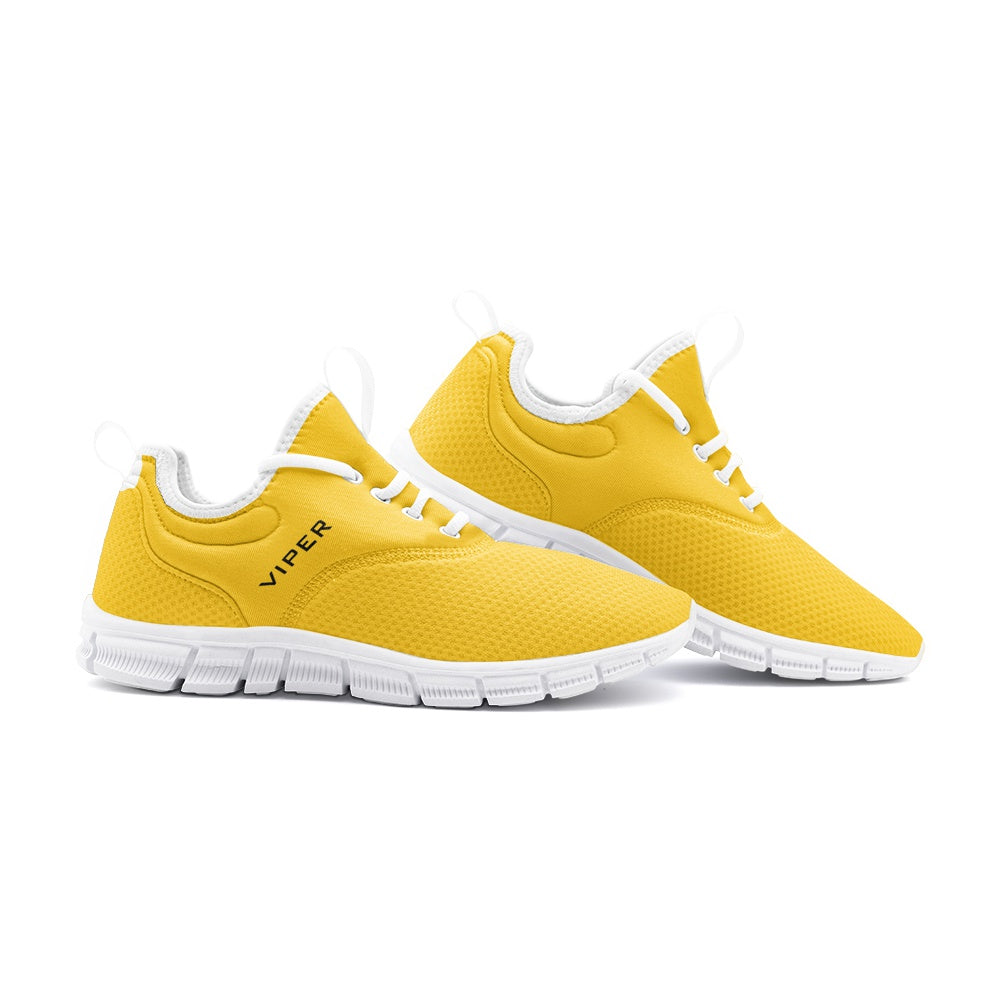 VIPER SHOES STYLE 54TF Dark Yellow Unisex Sneakers – Lightweight Breathable Mesh City Shoes with Lace-Up Fit, Arch Support & EVA Sole