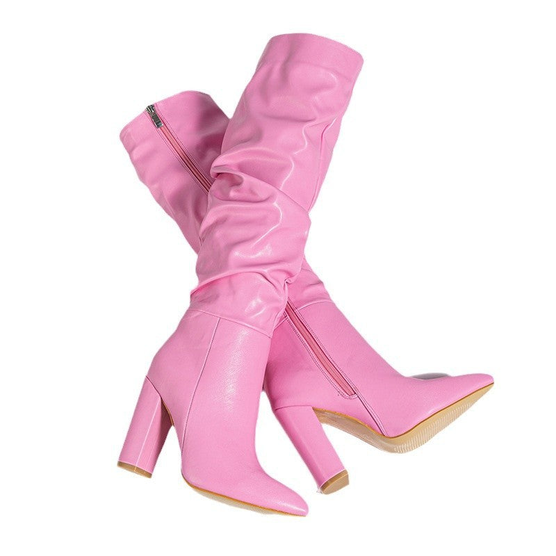 VivaVertix™ – Sharp Tip Long Heel Boots for Women