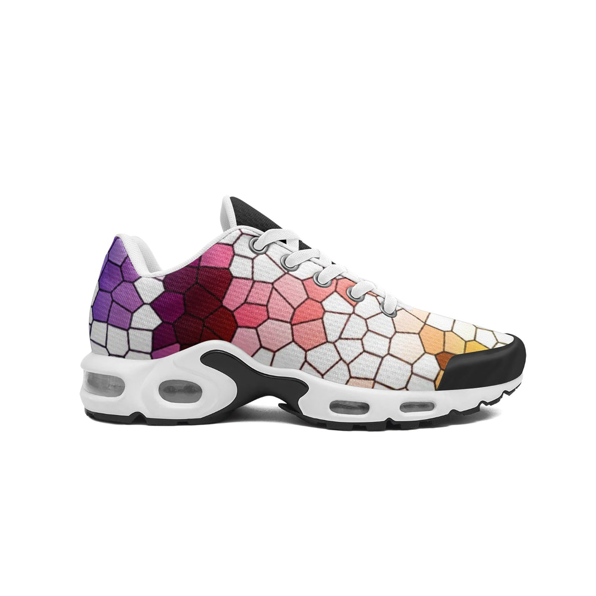 VIPER SHOES STYLE 55TT Mosaic Abstract 01 Unisex Sneakers – Lightweight Mesh Tech Eco-Flex Shoes with TPU Details