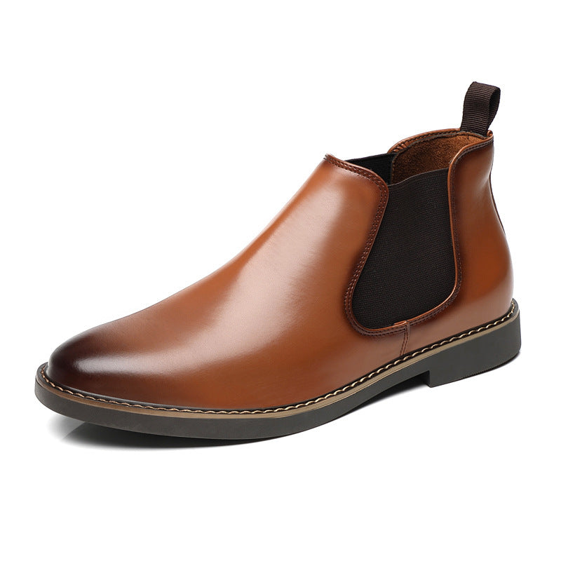 Eleganz™ Men’s Pointed-Toe Formal Boots – Classic Imitation Leather Dress Boots with Anti-Slip Sole & Breathable Lining
