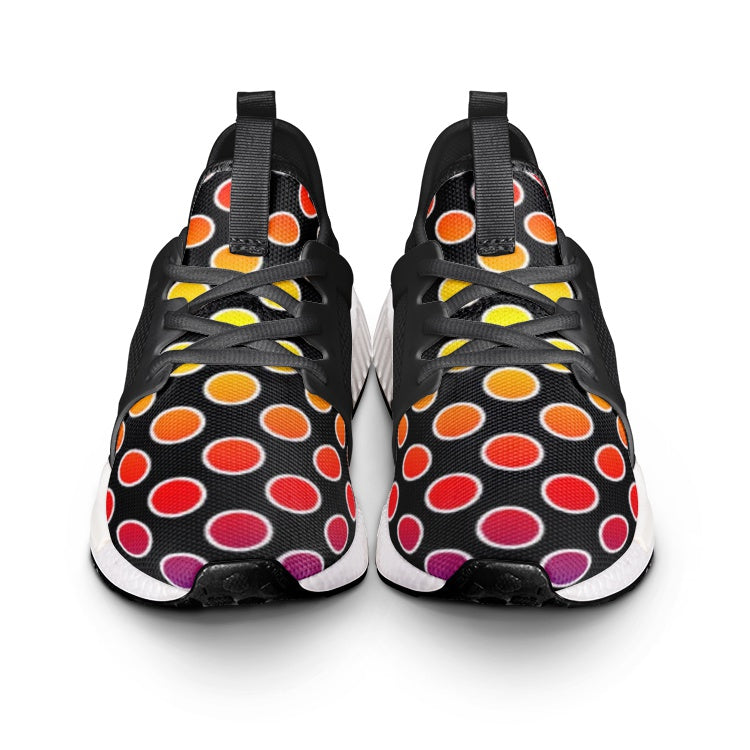 VIPER SHOES STYLE 54TR Circle Black Canvas Sneakers – Lightweight Unisex Lace-Up Shoes with Breathable Mesh, Arch Support & EVA Sole
