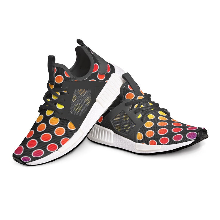 VIPER SHOES STYLE 54TR Circle Black Canvas Sneakers – Lightweight Unisex Lace-Up Shoes with Breathable Mesh, Arch Support & EVA Sole
