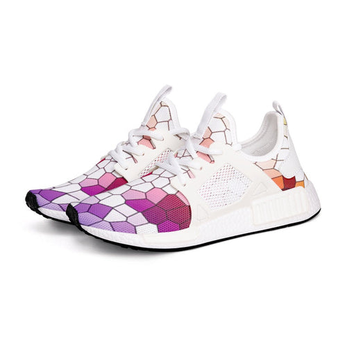 VIPER SHOES STYLE 54TR Multi Mosaic Abstract II Canvas Sneakers – Lightweight Unisex Lace-Up Shoes with Breathable Mesh & EVA Sole