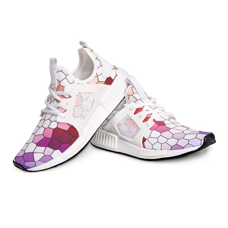 VIPER SHOES STYLE 54TR Multi Mosaic Abstract II Canvas Sneakers – Lightweight Unisex Lace-Up Shoes with Breathable Mesh & EVA Sole
