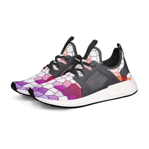 VIPER SHOES STYLE 54TR Multi Mosaic Abstract II Canvas Sneakers – Lightweight Unisex Lace-Up Shoes with Breathable Mesh & EVA Sole