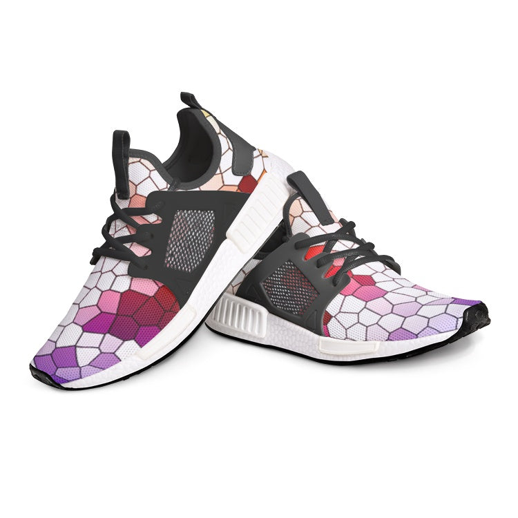 VIPER SHOES STYLE 54TR Multi Mosaic Abstract II Canvas Sneakers – Lightweight Unisex Lace-Up Shoes with Breathable Mesh & EVA Sole