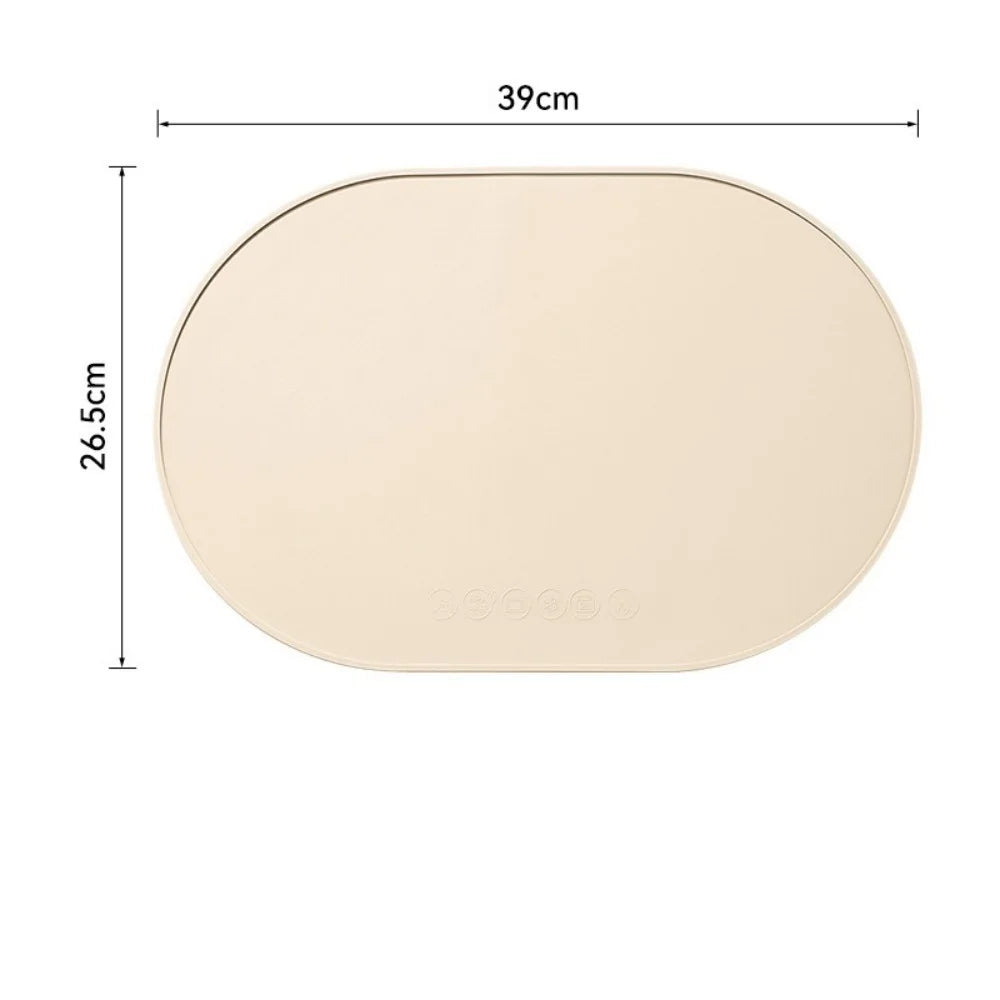 Silicone Placemats, Heat-Resistant, Reusable Portable Placemats, Waterproof, Stain-Resistant and Easy-To-Clean Silicone Placemat