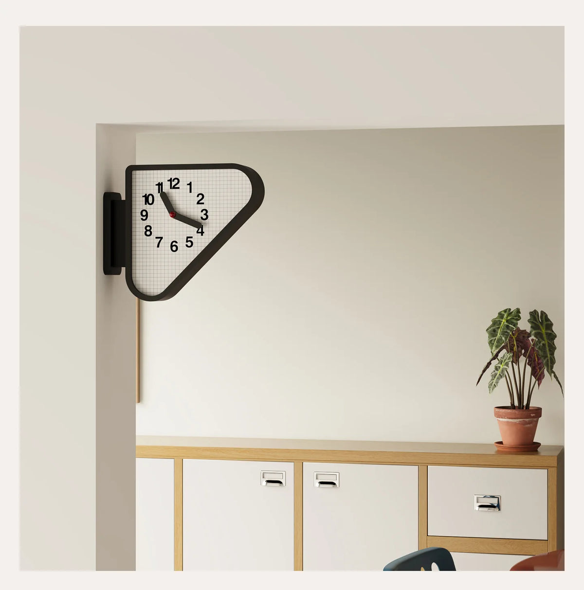 Classical Living Room Wall Clocks Triangle Double-sided Silent Wall Clock Bedroom Study Room Corner Wall Watch Art Home Decor