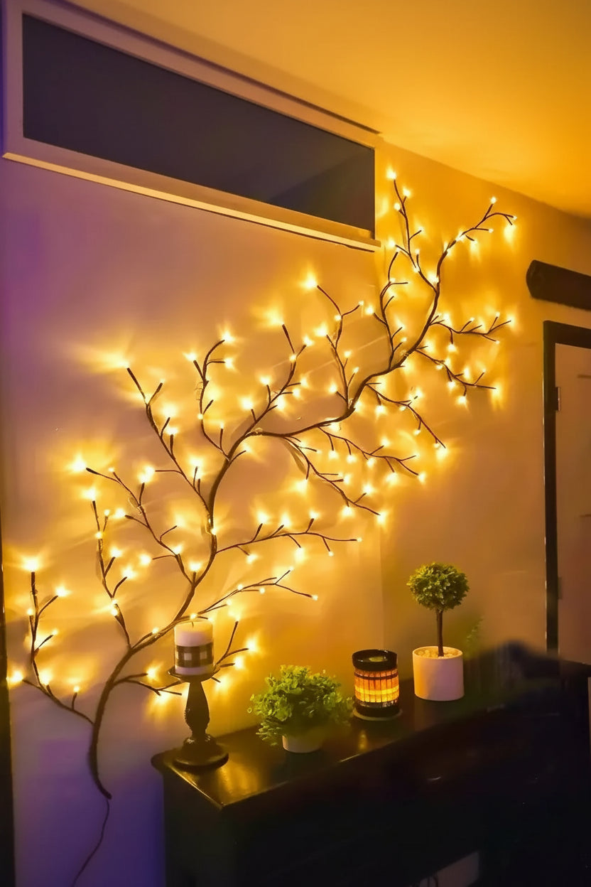 144 LED Willow Vine String Lights – Warm White USB Branch Lights for Christmas, Weddings & Home Decor