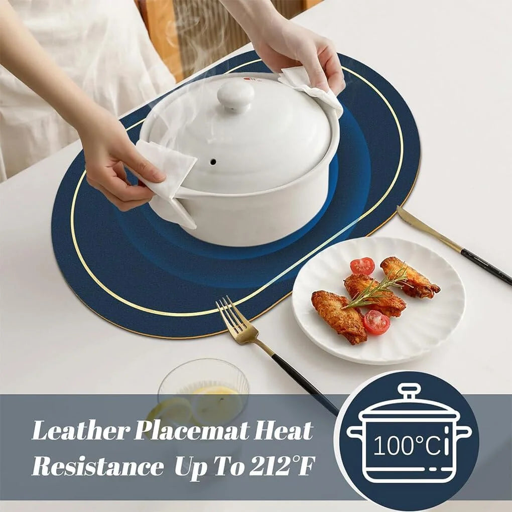 Heat-Resistant Placemats, Double-Sided Placemats, Suitable for All Dining Needs,Anti-Slip Heat-Resistant Placemats, Suitable for