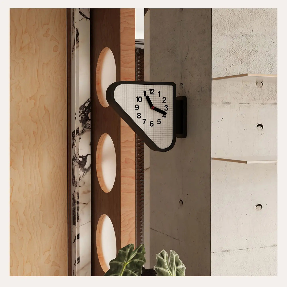 Classical Living Room Wall Clocks Triangle Double-sided Silent Wall Clock Bedroom Study Room Corner Wall Watch Art Home Decor