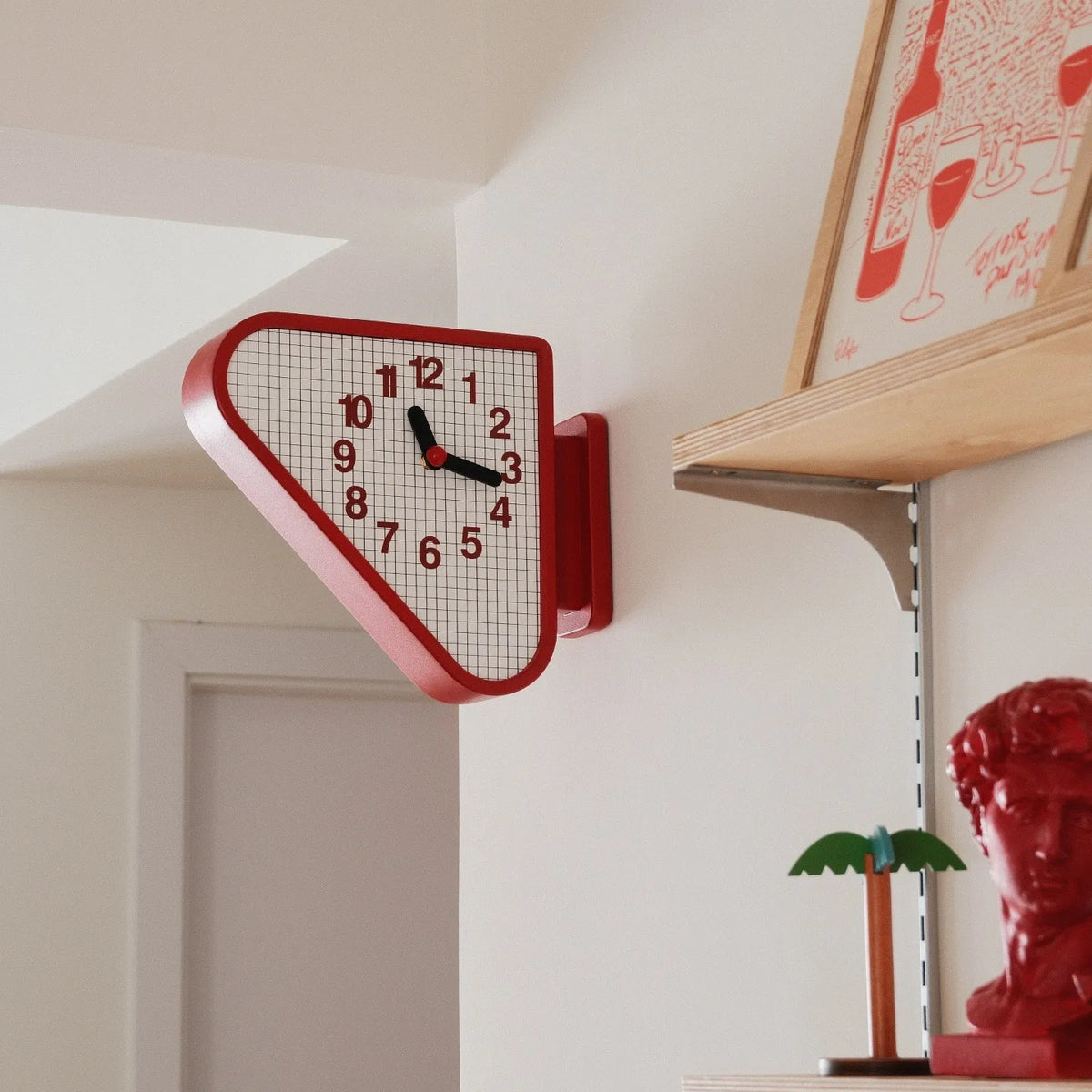 Classical Living Room Wall Clocks Triangle Double-sided Silent Wall Clock Bedroom Study Room Corner Wall Watch Art Home Decor