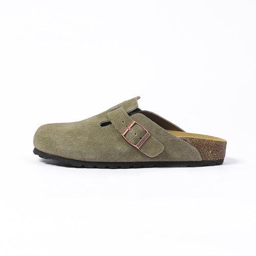 Women’s Boston Soft Footbed Suede Mules – Comfortable Slip-On Clog Sandals for Everyday Casual Wear