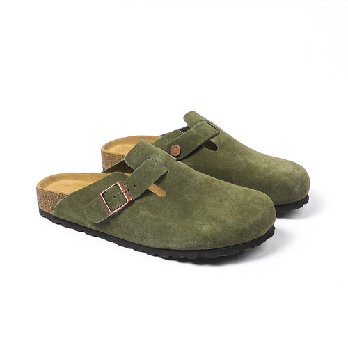 Women’s Boston Soft Footbed Suede Mules – Comfortable Slip-On Clog Sandals for Everyday Casual Wear