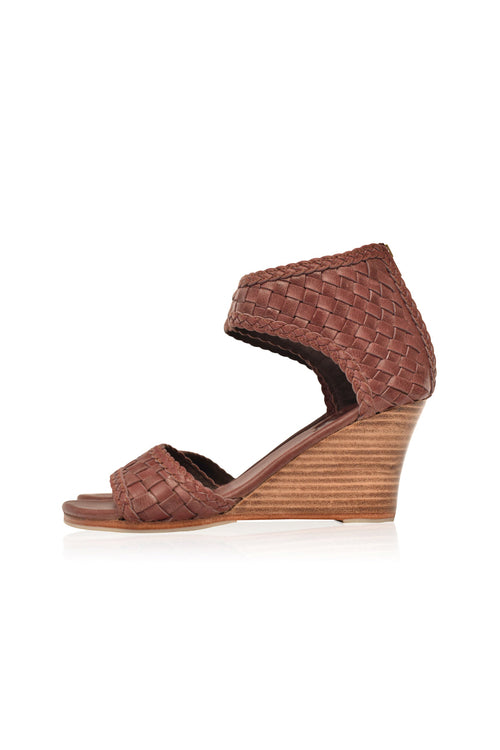 Athena Woven Wedge Sandals