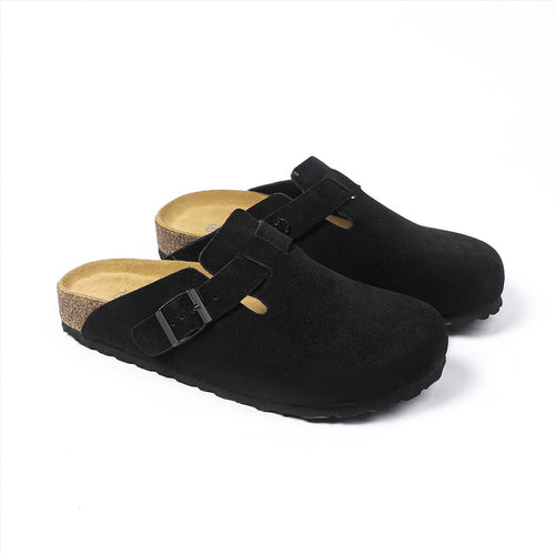 Women’s Boston Soft Footbed Suede Mules – Comfortable Slip-On Clog Sandals for Everyday Casual Wear