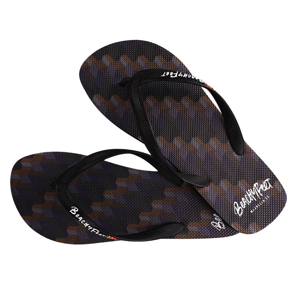 BeachyFeet® Dame De Noche Men’s Flip Flops – 15mm Strap, Textured Footbed & Water-Resistant Rubber Sole