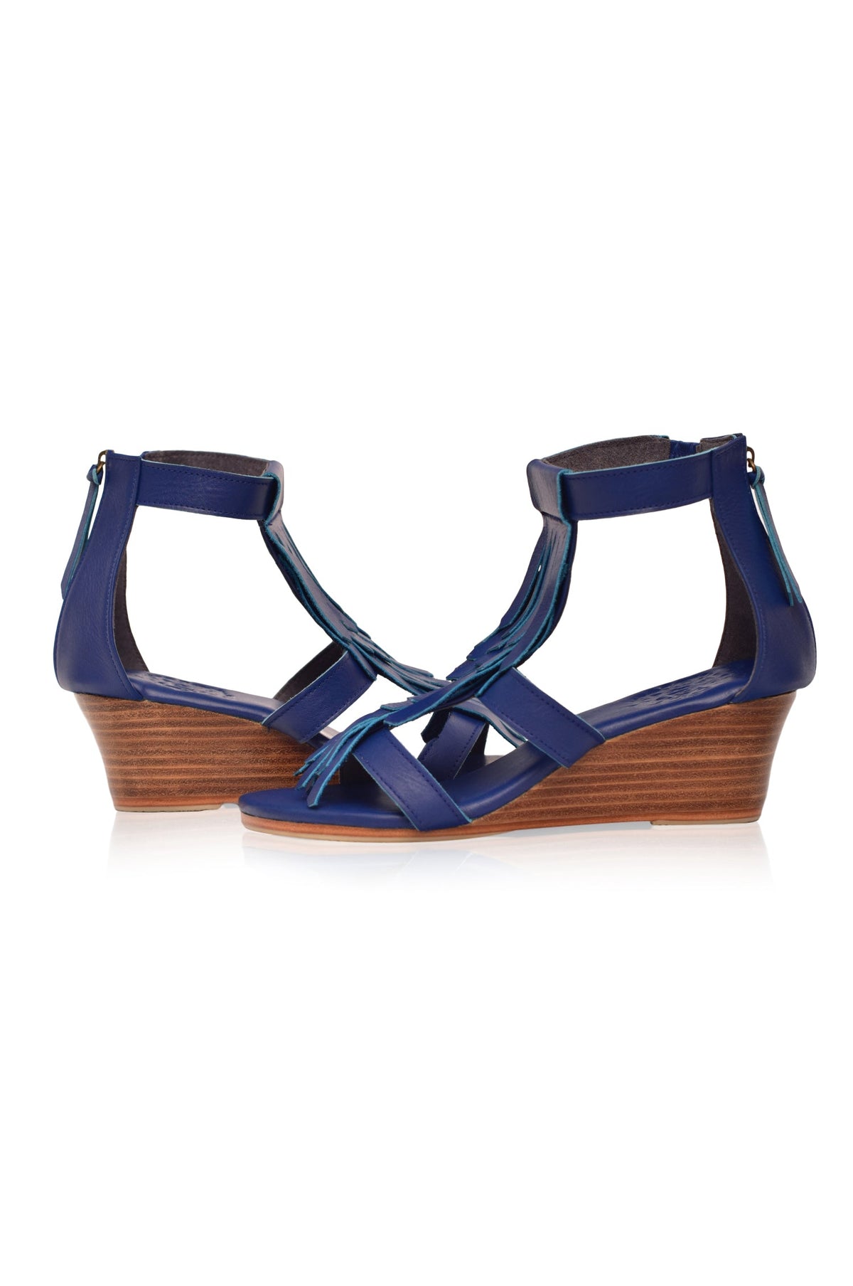 Fly Away Fringe Wedge Sandals