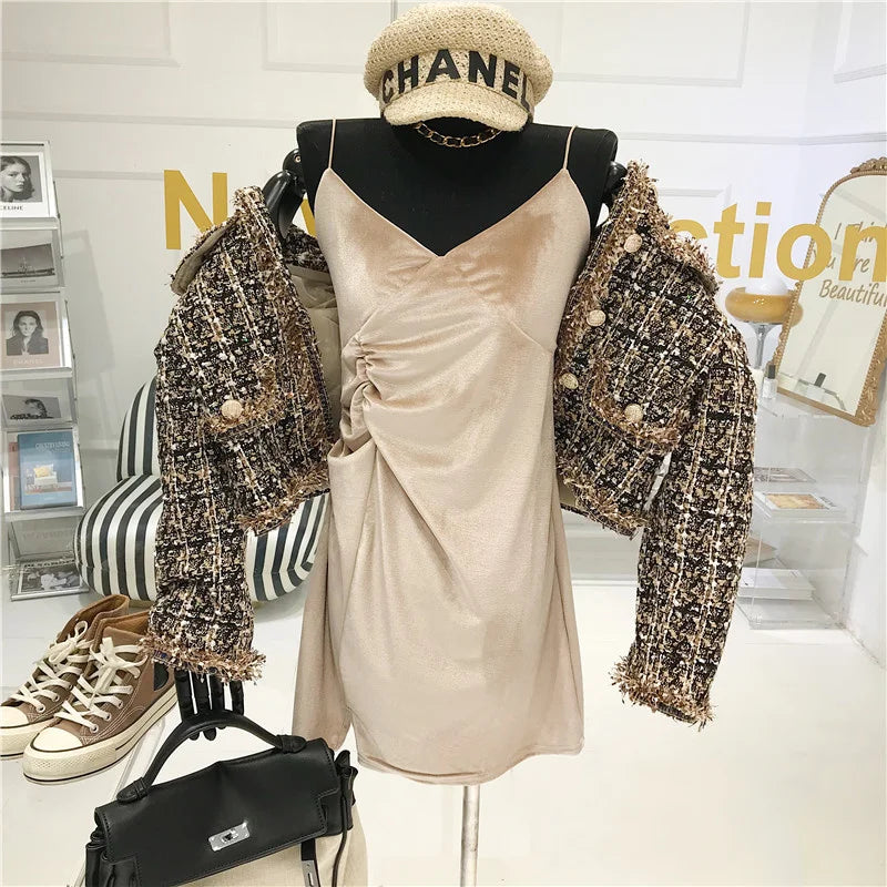 High-quality Temperament Ladies Style Tweed Women Short Jacket Women 2026 Autumn Elegant Coat Female Fashion Jacket Woman Top