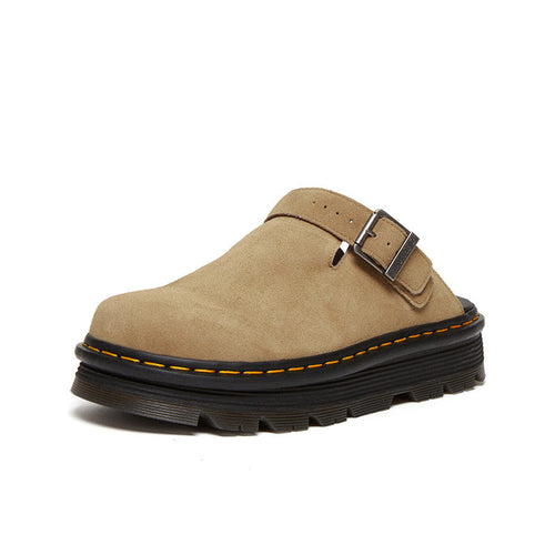 Women’s Suede Platform Mules – Comfortable Slip-On Clog Shoes with Elevated Platform Sole