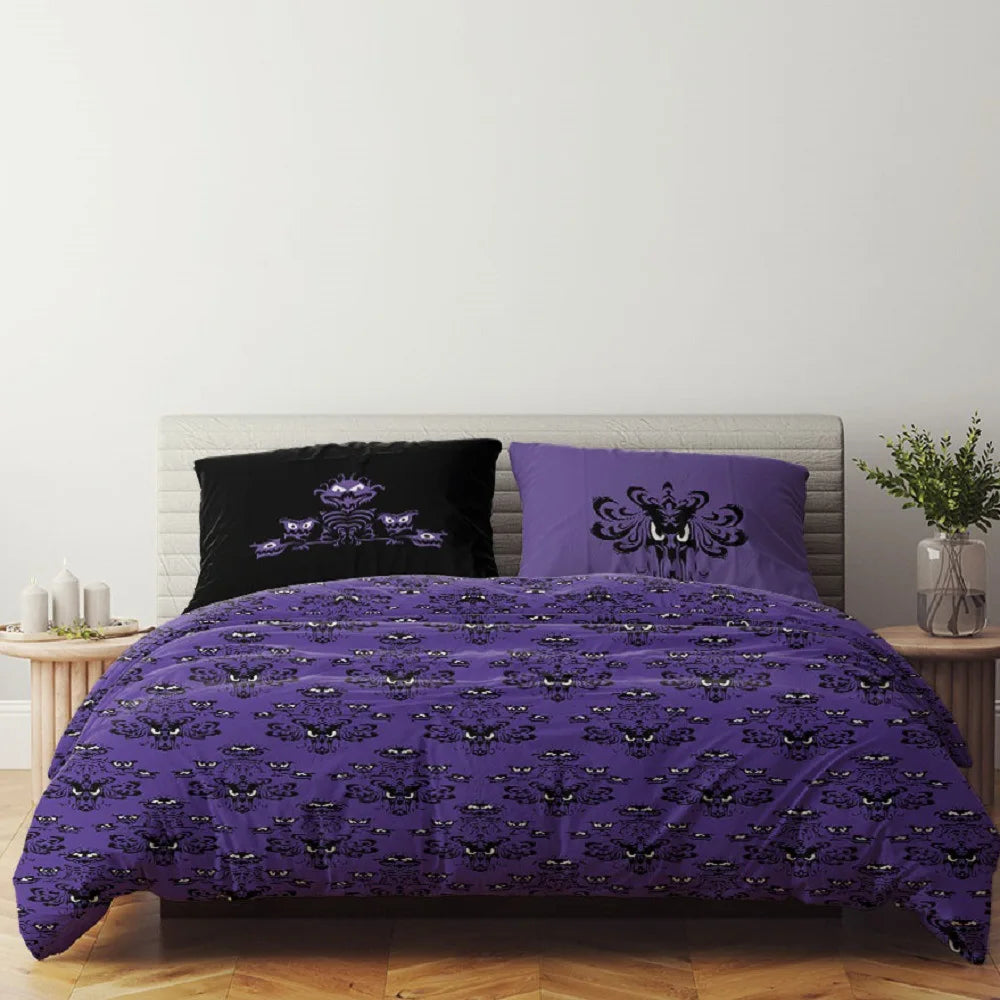 Halloween Haunted Mansion Duvet Cover Set – Ghost & Spirit 3D Printed Bedding with Zipper Pillowcases, Custom Size & Pattern