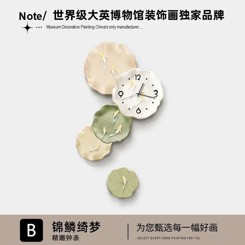 Abstract Art Living Room Decorative Painting Wall Clock Background Wall Clock Decoration Clocks Wall Home Decor