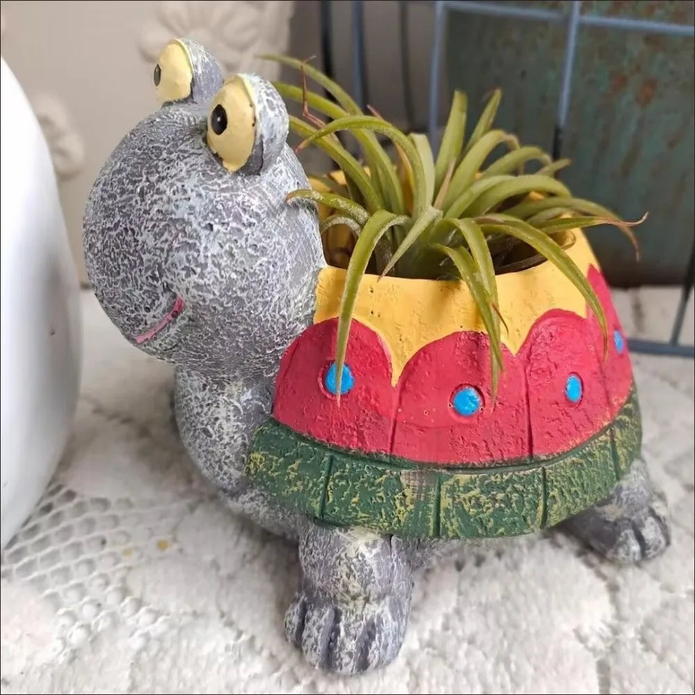 Cute Cartoon Dog Flower Pot, Funny Resin Succulent Planter & Desktop Ornament, Adorable Animal Plant Holder for Tabletop, Home, Office, Bedroom & Garden Decor