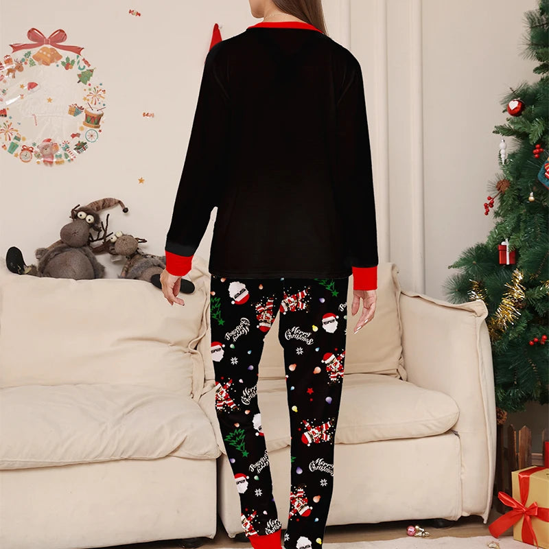 2026 New Christmas Family Matching Pajamas Santa Claus Print Adult and Children's Pajama Set Soft Sleepwear Xmas Family Look Pjs