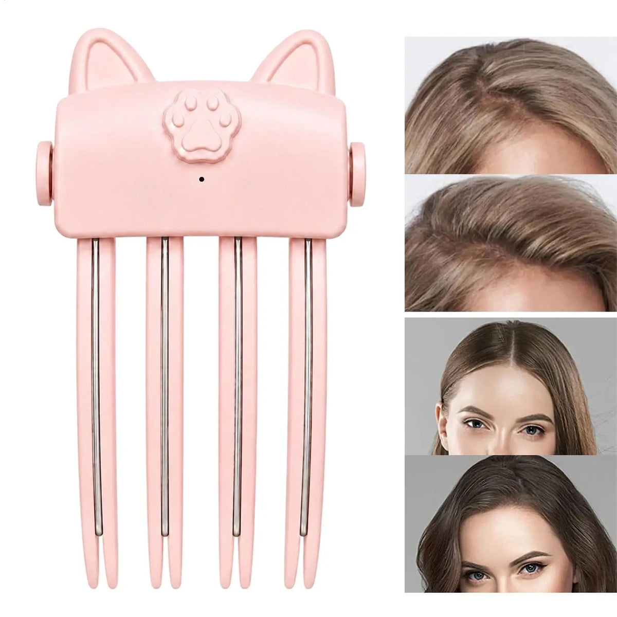 Hair Volumizing Iron 2 Heating Levels Portable Lifting Clamp Comb USB Rechargeable Cordless Volumizing Root Lifter Tool for Flat