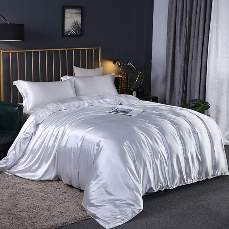 Silky Soft Duvet Cover Set – Textured Microfiber Comforter Cover with Zipper Closure, Corner Ties & Pillow Shams
