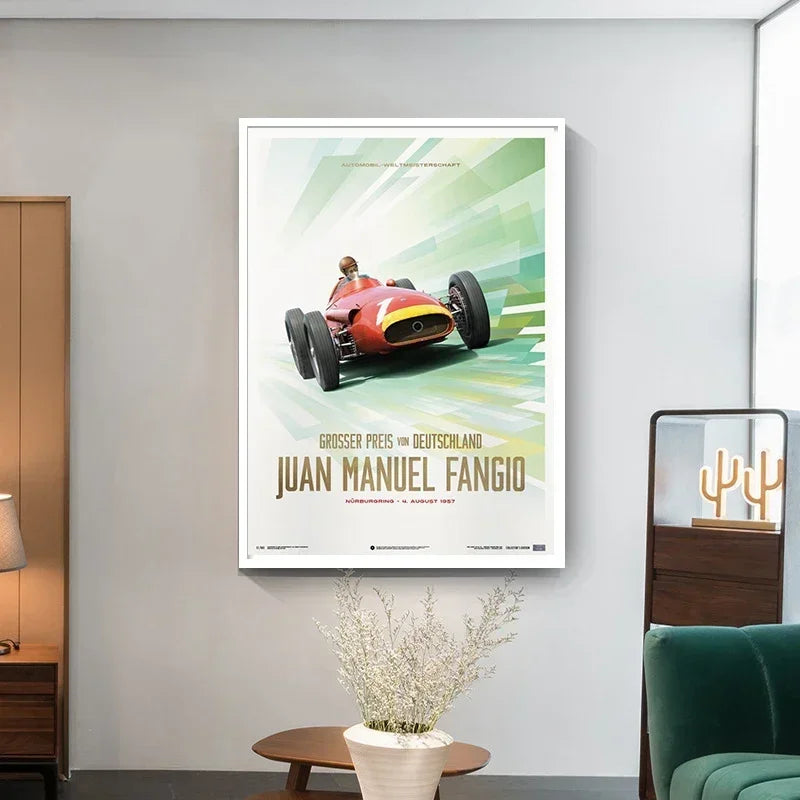 Retro Cars Poster Aesthetics 24 Heures Good Word Race 911 Endurance race F1 Motorsport Wall Art Kawaii Room Decor Canvas Posters