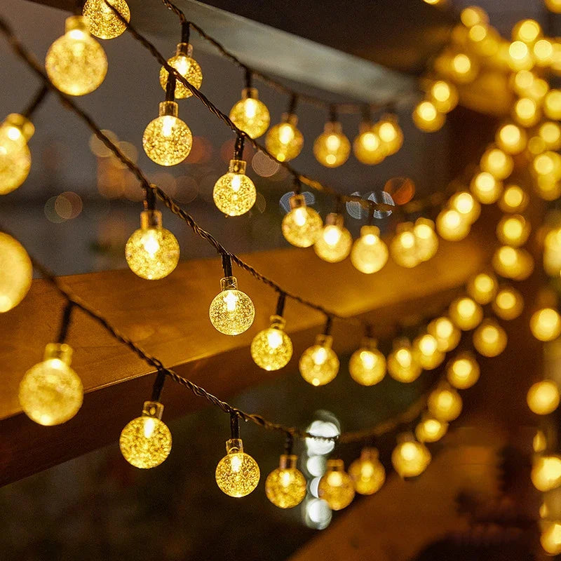 Solar Fairy String Lights 5M, 20 LED Warm White Outdoor Garden Lights, IP65 Waterproof Solar String Lights for Wedding, Christmas, Patio, Yard & Party Decor