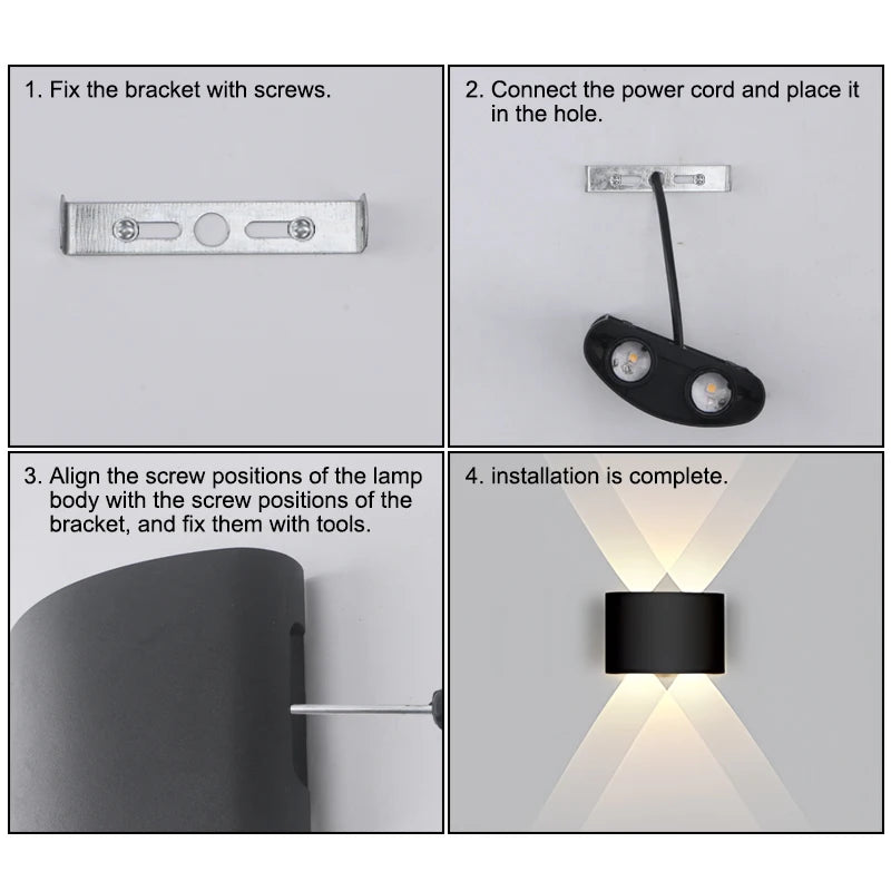 Modern LED Up & Down Wall Light – Outdoor & Indoor Exterior Sconce for Home & Garden