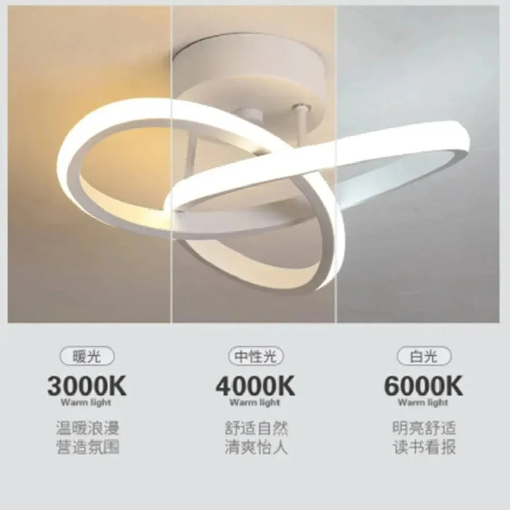 Modern LED Ceiling Light – Multi-Shape Minimalist Flush Mount Lamp with 3-Color Lighting