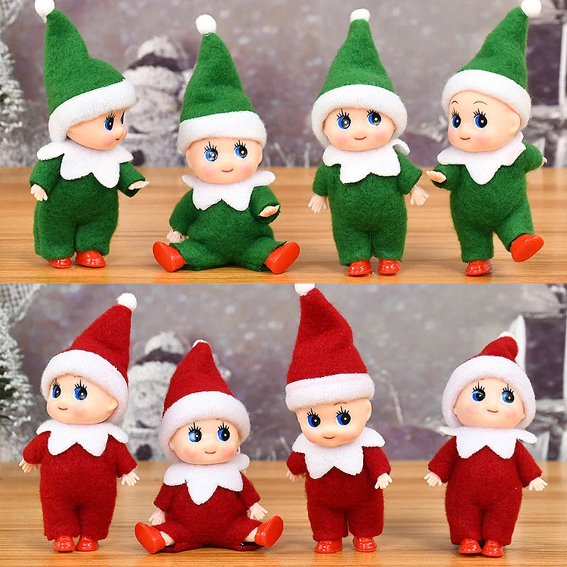 Christmas Mini Elf Doll Ornaments 1/3pcs, Baby Boy & Girl Elf Figurines, Cute Xmas Tree & Home Decorations for Holiday Party, New Year & Gifts