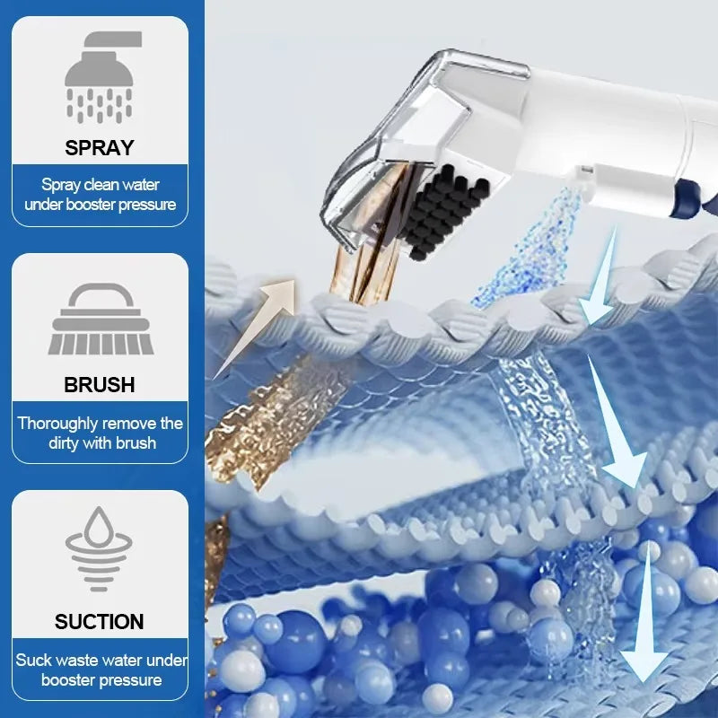 Popular Handheld Corded Spot Wet and Dry Dirty Fabric Carpet Sofa Cleaning Machine Carpet Fabric Steamer Vacuum Cleaner