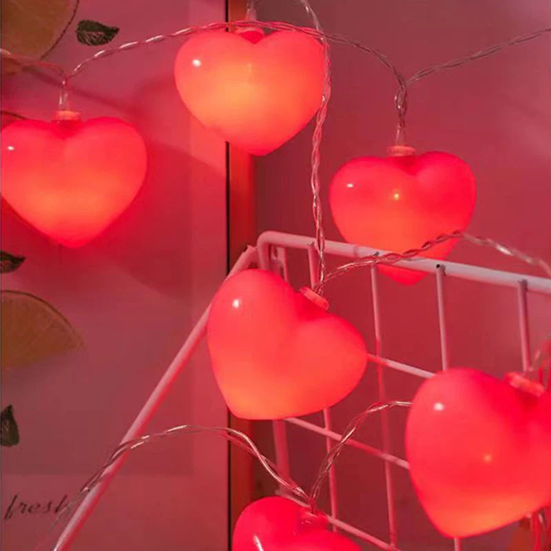 LED Heart String Lights – Warm White Battery & USB Fairy Lights for Christmas, Weddings & Home Decor