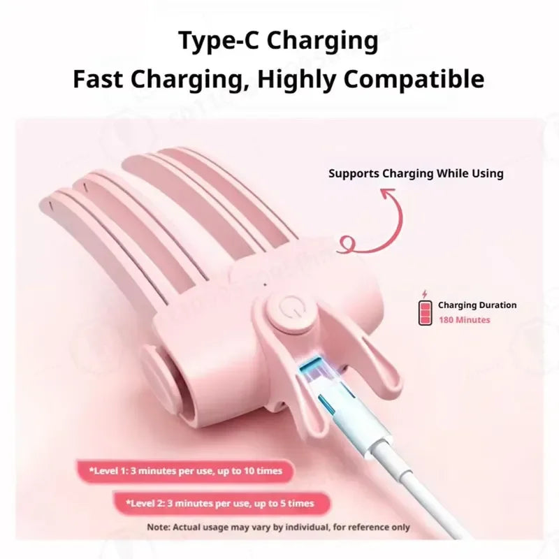 Electric Heated Hair Root Volumizer USB Type C Rechargeable Styling Tool for Flat Hair Daily Use and Travel