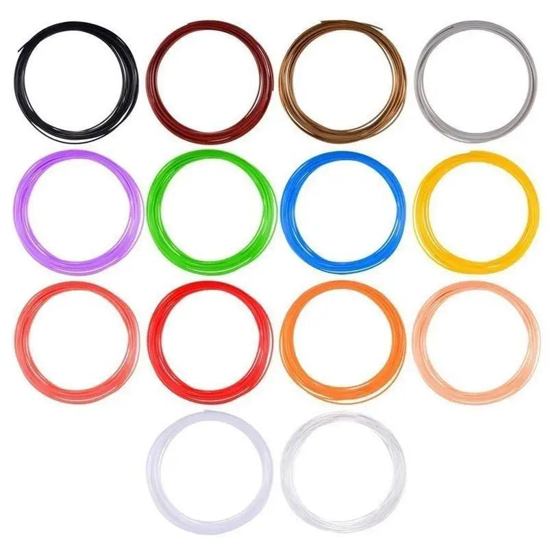 1.75mm ABS/PLA 3D Printing Pen Filament – 5m Modeling Refill for 3D Drawing Pens, Random Color