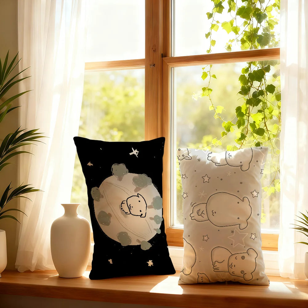 GANADI Anime Cushion Cover, Double-Sided Printed 100% Polyester Decorative Pillowcase, Anime Throw Cushion Cover for Sofa, Bedroom, Bedding, Office, Car & Room Decor