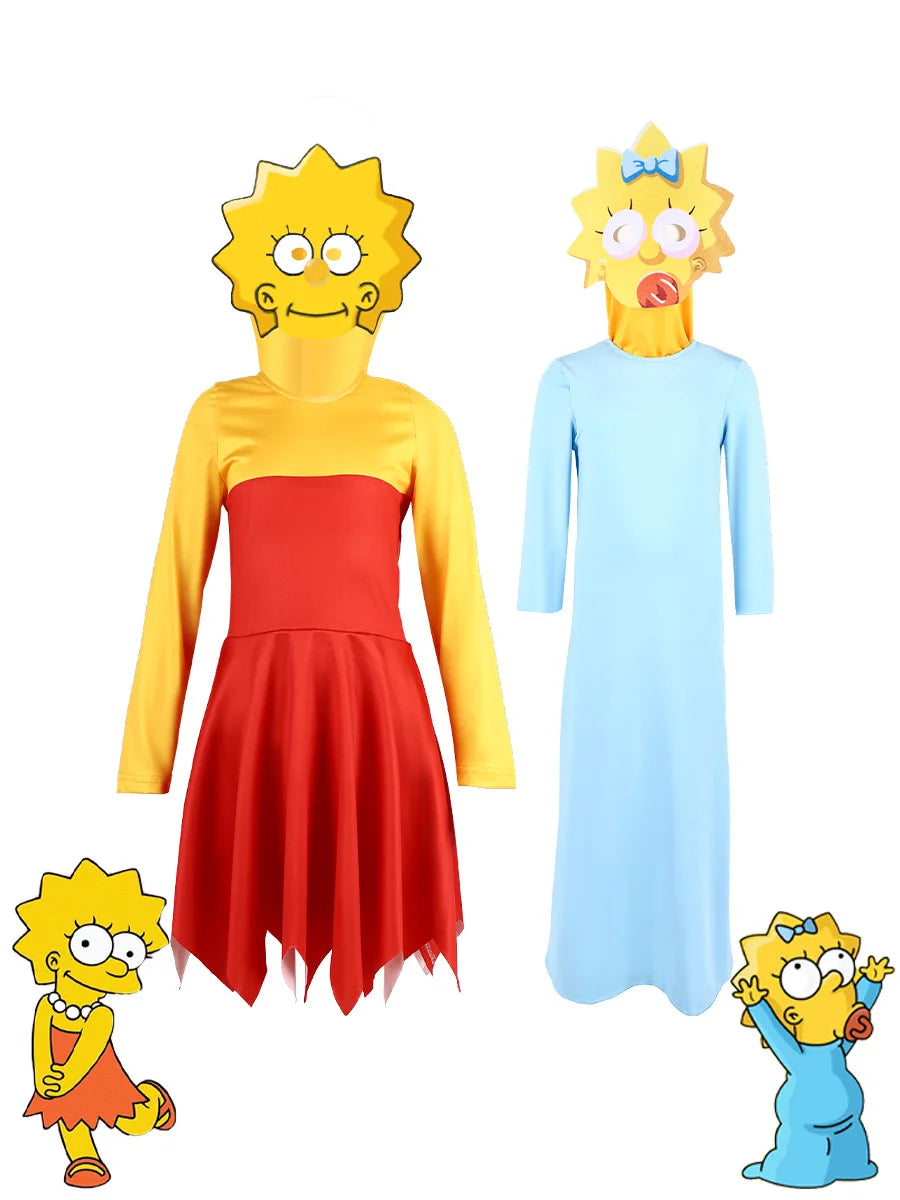 Halloween Family Cosplay Costume Full Set Cartoon Character Fancy Dress Up Outfit for Carnival Party
