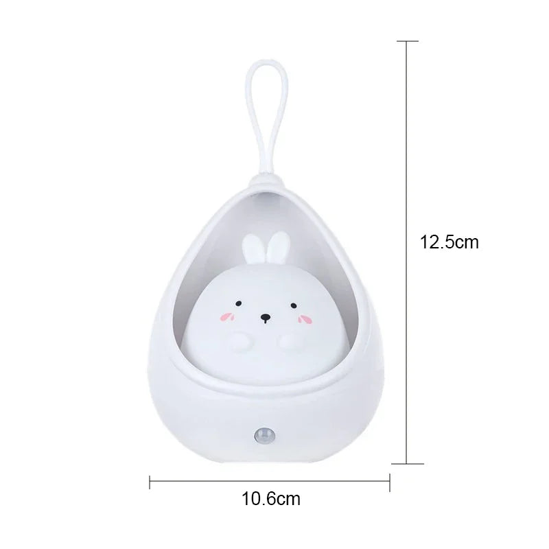 Rechargeable LED Night Light with Motion Sensor, USB Bedside Lamp with 120° Human Sensing, 3 Modes Warm Light for Bedroom, Hallway, Corridor & Table Decor