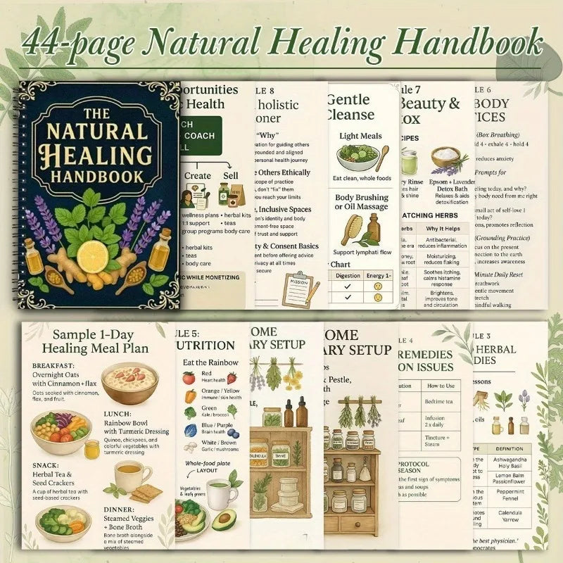 Manual of Natural Healing: Herbal Remedies, Essential Oils & Natural Wellness Guide, Home Care, Aromatherapy & Traditional Diet Practices Book