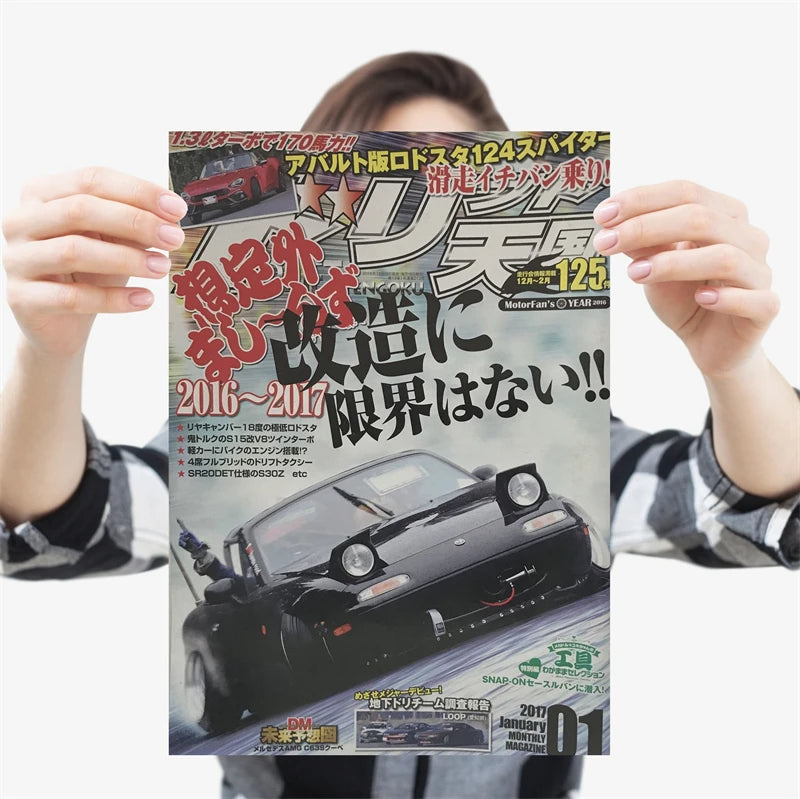 80s Vintage Car Poster Aesthetic for Wall Art Decoration Motorsport Sport Cars Manga AE86 Canvas Painting Posters Room Decor