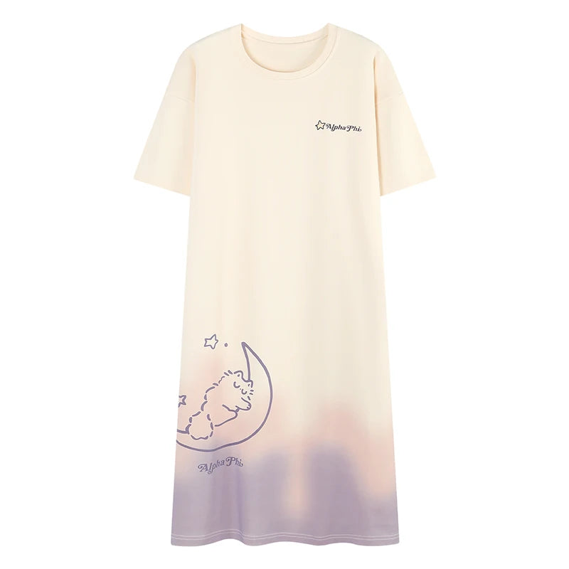 Newest Couple Pajamas Set Summer Short Sleeve Sleepwear 100% Cotton Men and Women Cute Cartoon Pijamas Women Nightgown