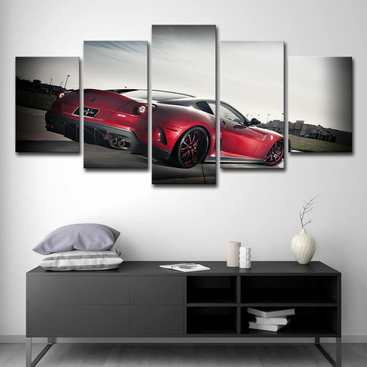 5 Panel Sports Car Wall Art Unframe Vehicle Canvas Painting HD Print for Living Room Home Decoration Racing Car Poster Wall Art