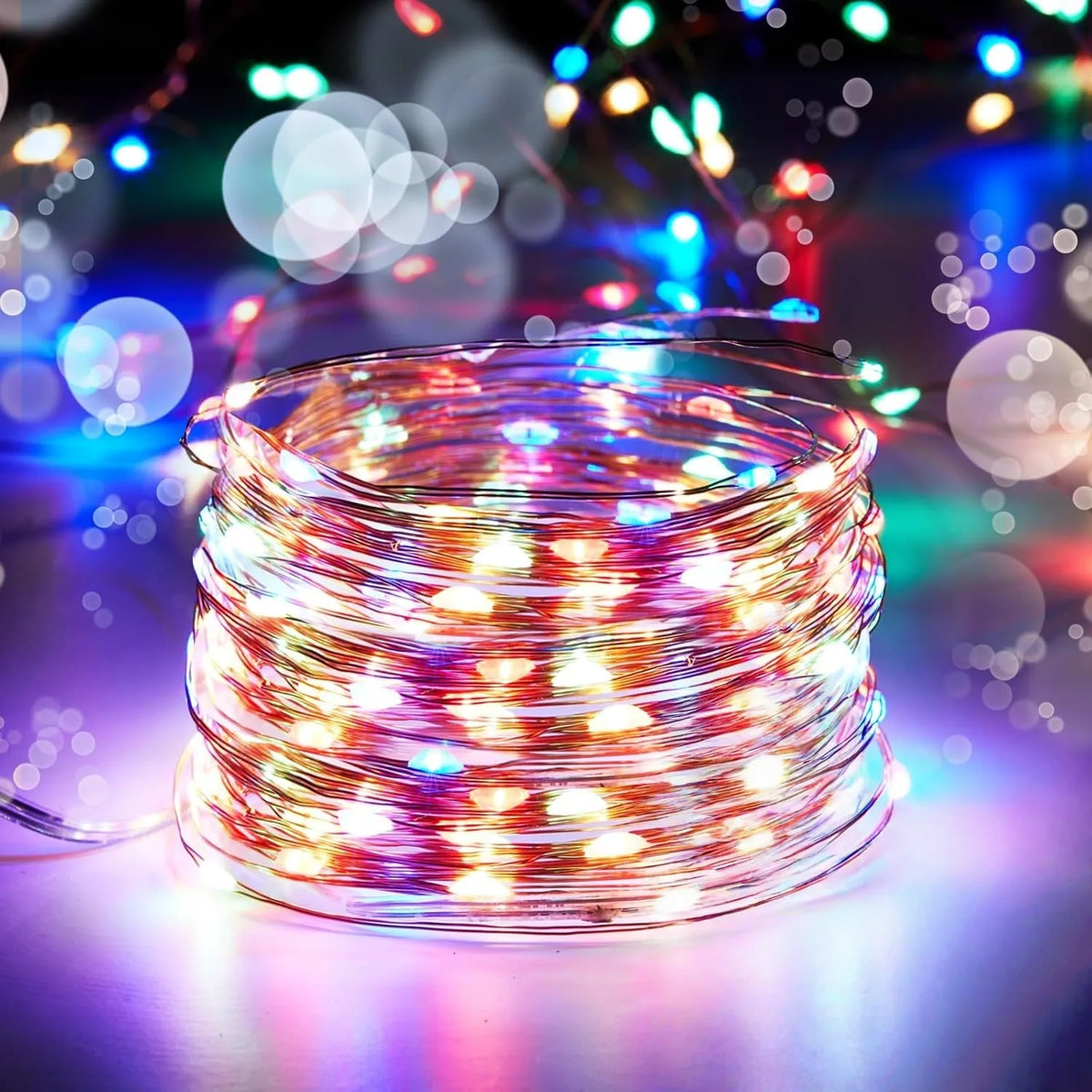 Battery Powered String Lights, 10–100 LED Copper Wire Fairy Lights for Christmas, Wedding, Camping, Holiday Party, Flower & Home Decor