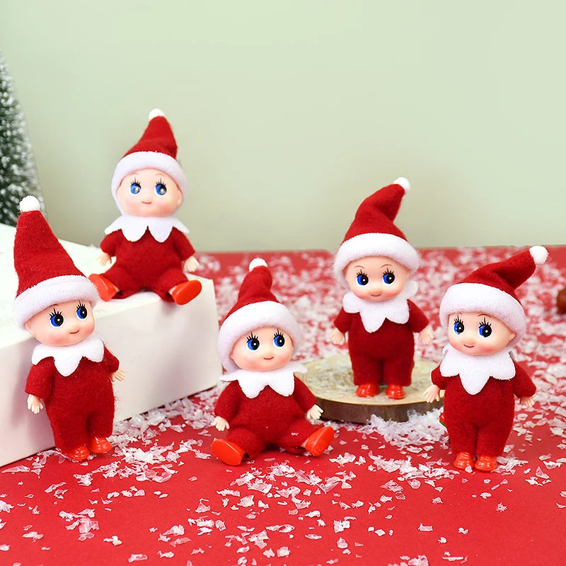 Christmas Mini Elf Doll Ornaments 1/3pcs, Baby Boy & Girl Elf Figurines, Cute Xmas Tree & Home Decorations for Holiday Party, New Year & Gifts